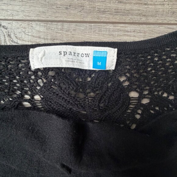 Sparrow Anthropology Angora Rabbit Blend Sweater Crochet Soft Workwear Office - Picture 5 of 5